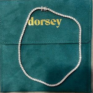 Dorsey 15.5 inch Moss Tennis necklace